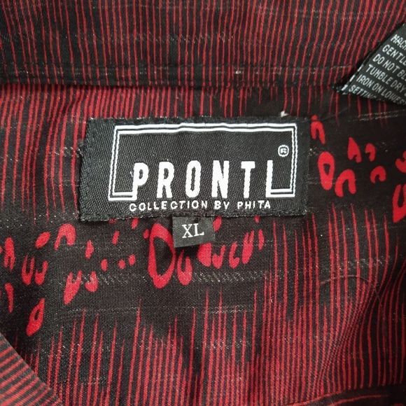 Pronti Collection by Phita Red & Black Long Sleeve Button Down Shirt - Picture 5 of 11